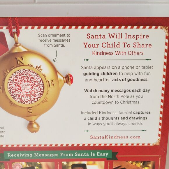 NEW Santas Kindness Interactive QR Code Christmas Ornament Plus Journal Demdaco - Picture 7 of 11
